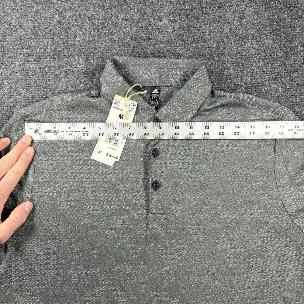Adidas Primegreen Camo Polo Shirt Men’s Medium Gray Golf Performance NWT